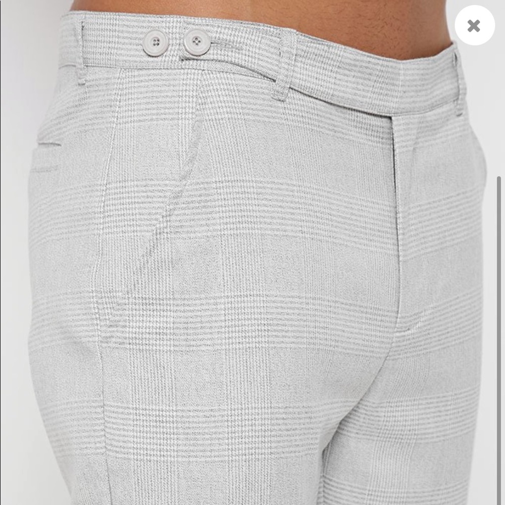 Check Trousers - Light Grey Pattern - Picture 4 of 5
